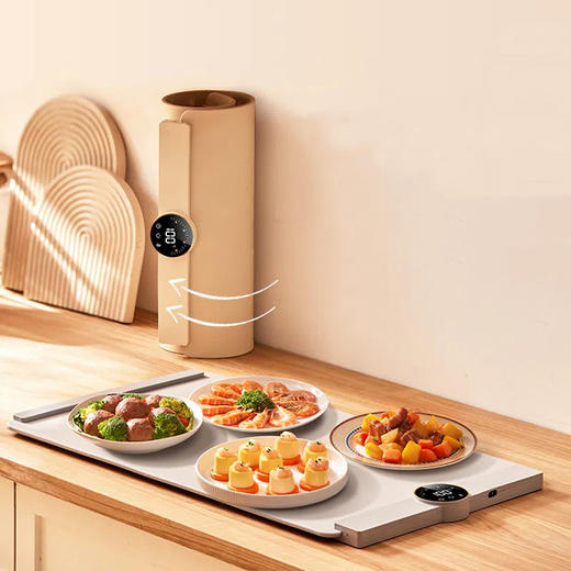 生活元素暖菜板|冬日不怕饭菜冷，10秒快速升温时刻恒温，柔软可卷好收纳 商品图5