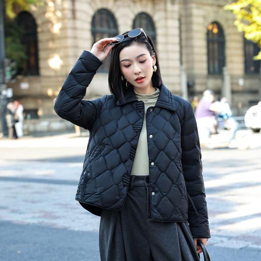 SZ6R30_漆黑色/盈盈色/栗壳色/凝脂色_羽绒服_秋冬_轻薄保暖宽松显瘦_高级女装_BERNIEELEN 伯妮斯茵 商品图0