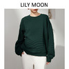 LILY MOON港风肌理感圆领宽松卫衣 商品缩略图9