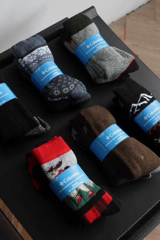 两双一卡 Co1umb1a 全毛巾加厚美利奴羊毛袜  PJ055 商品图2