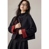 【墨韵红笺】撞色盘扣羊毛短外套 商品缩略图1