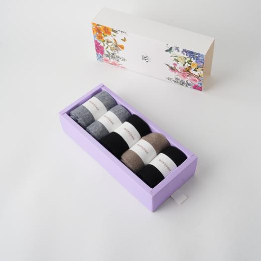 西子/【礼盒装羊毛袜】男女款精纺羊毛羊绒袜亲肤软糯保暖防臭吸汗中筒袜/WZKX0012 商品图4