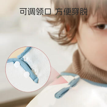 马博士儿童洗漱巾宝宝毛巾洗脸巾婴儿口水巾擦脸刷牙围嘴防水 蓝色云朵 商品图4