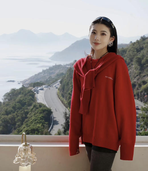 原版高端ANN圣诞羊毛披肩针织毛衣121808 商品图9