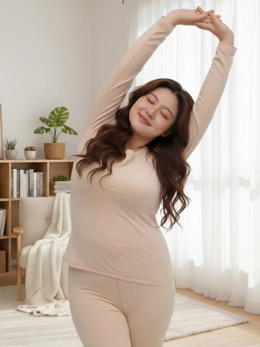 10天发货【双面磨毛羊绒蛋白 秋衣裤套装】怕冷人必备！-10℃也暖和的秋衣秋裤套装，双面磨毛羊绒蛋白材质，抗静电、不刺痒，敏感肌可以穿，北方过冬就穿它，微厚不闷热，保暖锁温 商品图9