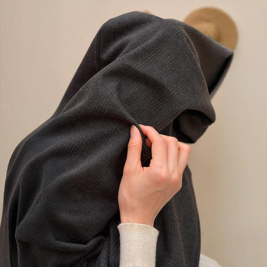 西遇休闲裤直筒垂感女秋季新款卷边条纹拼接宽松阔腿长裤V0055467/SS051511 商品图3