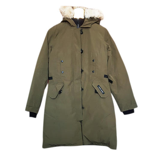 【95新】Canada Goose加拿大鹅2506L绿色Kensington修身款长款连帽羽绒服女士 141225JJ02 商品图0