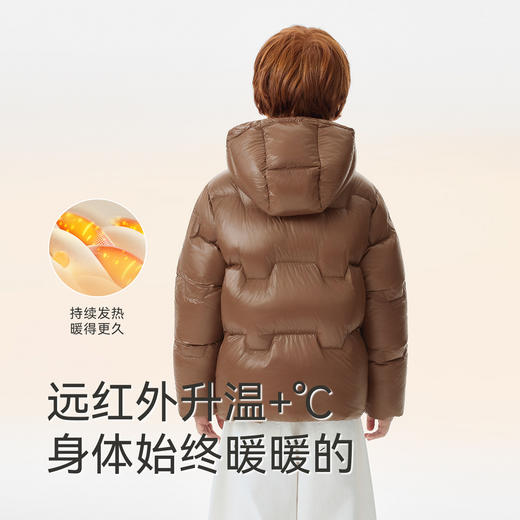 英氏儿童羽绒服鹅绒冬季保暖防寒防风连帽外套男童男宝宝潮流户外 商品图2