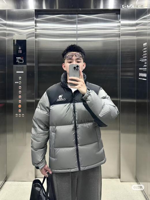 骆驼2025新款刺绣logo徽标袖章情侣款白鸭绒羽绒服 商品图1