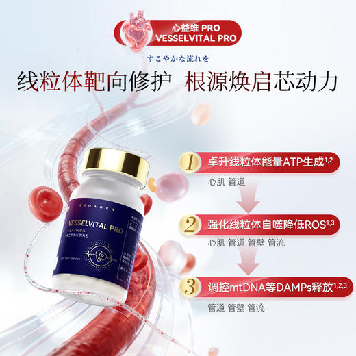 【预售】bioagen博奥真心益维PRO 单瓶装/三瓶装/六瓶装(60粒/瓶) 脉络舒展维稳心血环境 商品图5