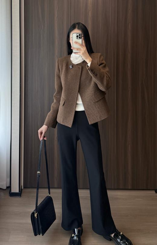 赛琳极简90白鸭绒50羊毛外套 商品图3