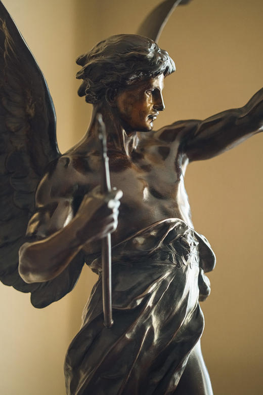 【已售】独角鹿西洋古董1890年代法国雕塑家Emile Louis Picault创作Susse Freres工坊签名出品人物主题青铜雕塑《劳作之神》 商品图5