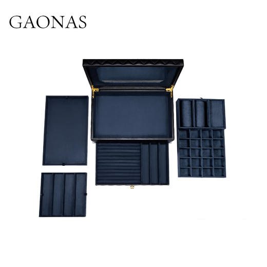 首饰盒/箱 高纳仕品牌高级大容量复古奢华收纳盒 商品图2