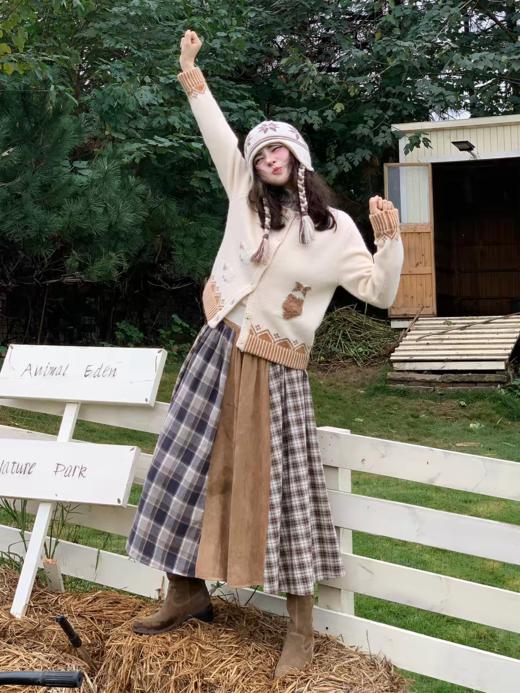 浮生八记/25D210/美丽奴羊毛复古边牧小羊手工毛衣外套 商品图3