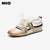 MIO米奥德训鞋2026春季新款运动芭蕾珍珠蝴蝶结纱带薄底休闲鞋女M261560804 商品缩略图0