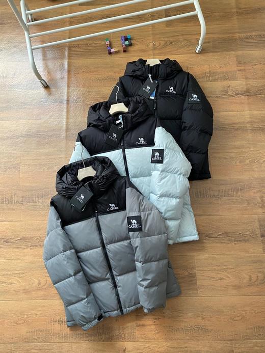 骆驼2025新款刺绣logo徽标袖章情侣款白鸭绒羽绒服 商品图4