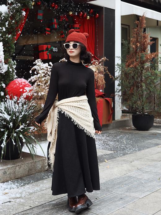 羊绒毛球三角巾+流苏围巾  板娘同款推荐 期待一起戴闺蜜款~ 商品图9