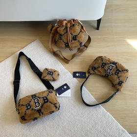 洋基队毛绒水桶包、斜挎包、腋下包