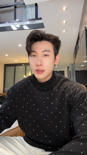 T5071SDSA男士秋冬新款痞帅男装时尚潮牌撞色满印波点印花立领长袖T恤