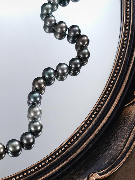 子佩集【玄夜珠光】G18K金项链【ZXLHZ】10mm珠黑2512 商品图6