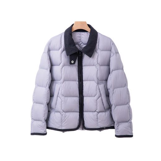 灯芯绒翻领短款鹅绒服 商品图1