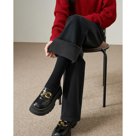 【厚绒-微喇牛仔】逸阳冬加绒加厚不易褪色微喇叭牛仔裤8757V 商品图6