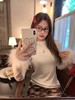 <曾小咸推荐>现货秒杀 ！微信超特价！韩系拼接毛毛袖打底衫 日常129.99 立减60 秒杀69.99！！深浅咖格半裙  秒杀59.99！！！ 商品缩略图11