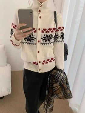 SZ6E08_凝脂色_针织衫_秋冬_高领立领长袖复古氛围感_高级女装_BERNIEELEN 伯妮斯茵