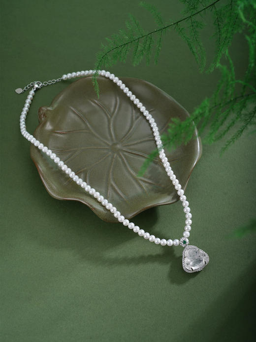 子佩集【欢喜摩尼】珍珠项链【XXXL010】4mm珠白玉髓佛2512 商品图1