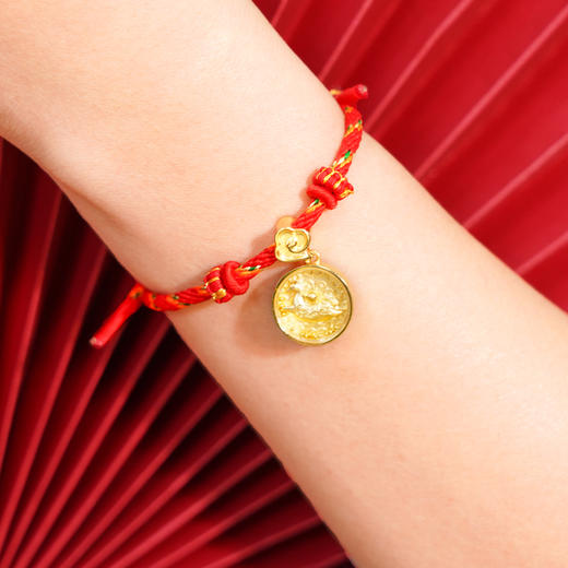 【爆款预售】2026马年春晚生肖手串 总台文创授权 含20粒足金转运珠 趣味“零点报时”设计 商品图3