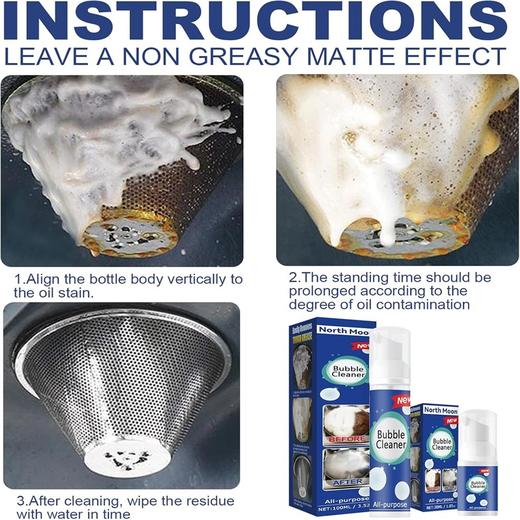 【2支】JUE-FISH 泡泡清洁剂 重油渍泡沫清洁喷雾 多用途厨房深层清洁免冲洗 商品图4