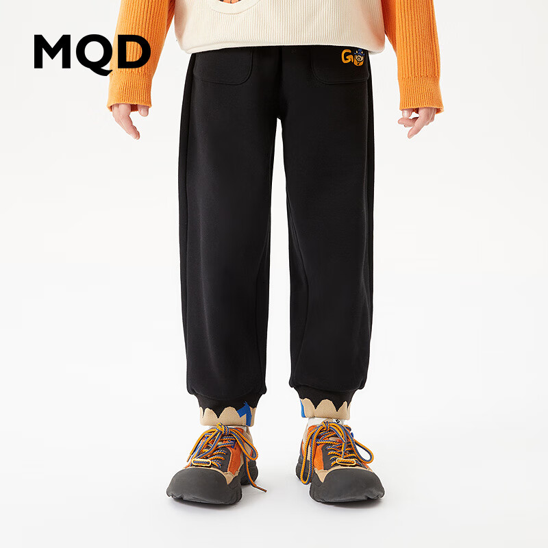 【秒3】【MQD】【170】童装男大童冬潮酷休闲运动加绒针织裤