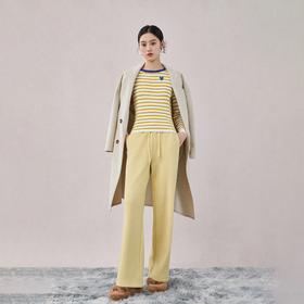 多色可选！【特妮娜 直筒姐妹裤】蚕丝+羊毛混纺 -5℃至15℃皆适穿 抗风不钻冷 蓬松手感 简约腰头松紧绳 直筒裤型 垂坠藏肉 六片拼接 立体裁剪