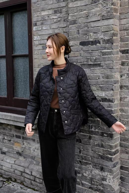 伯妮斯茵 | 温柔知性 短款立领轻薄羽绒服 多口袋设计 显瘦不臃肿 气质通勤款 SZ6R28 薄款鸭绒羽绒服 商品图10