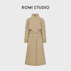 ROMI STUDIO“秋冬美拉德”100%棉宽松大翻领腰带风衣外套23AWW159 商品缩略图3