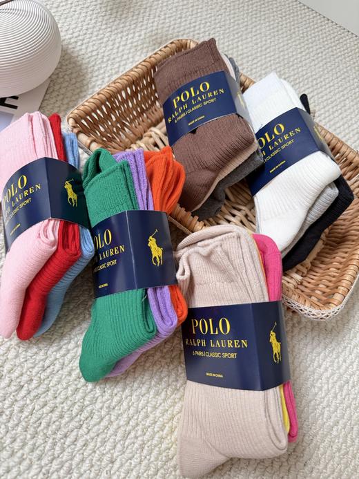 点此购买 拉夫劳伦女士经典小马多巴胺彩色棉袜 xj 338086 商品图2