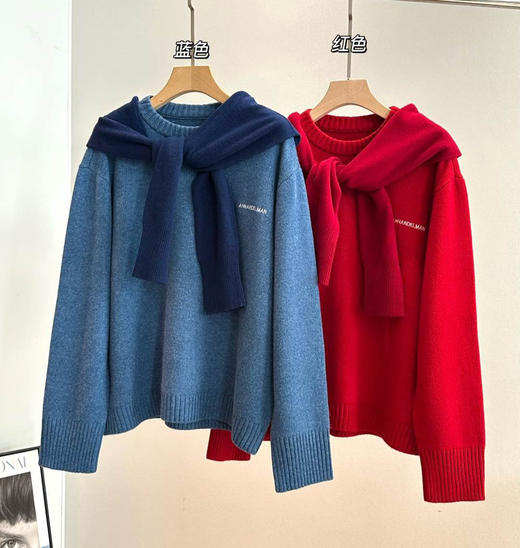 原版高端ANN圣诞羊毛披肩针织毛衣121808 商品图7