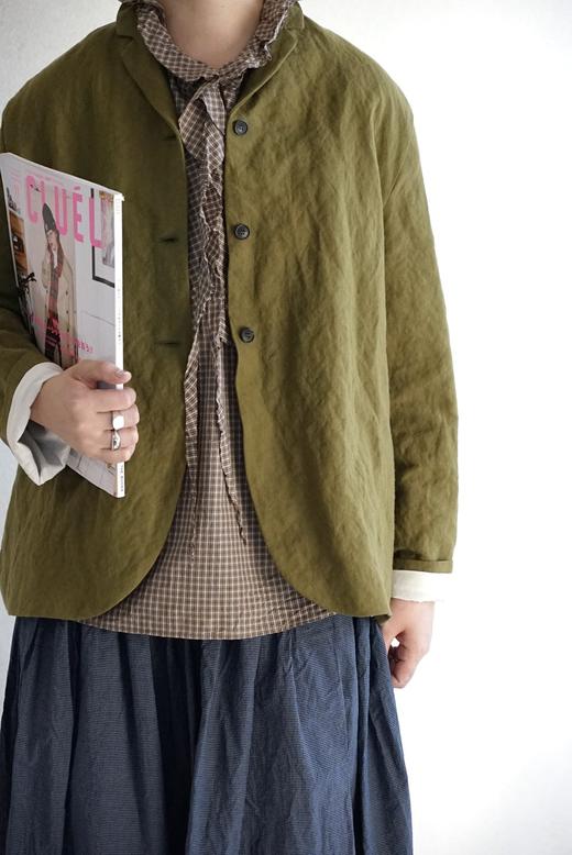 apuntob 森林绿羊毛棉休闲西装夹克 商品图1