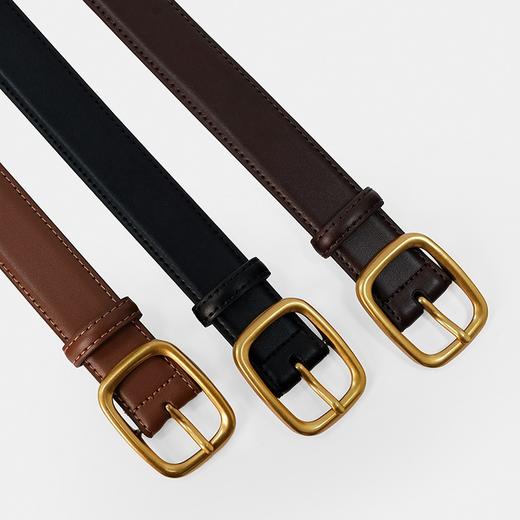 登白DENGBAI 平纹方形针扣牛皮腰带【本商品不支持用券】 商品图3