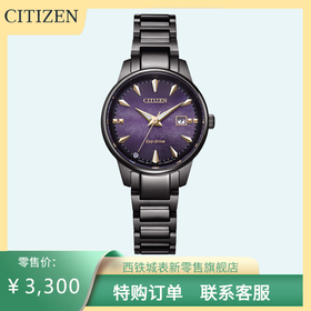 西铁城/CITIZEN 星河紫盘光动能情侣腕女表EW2595-81X