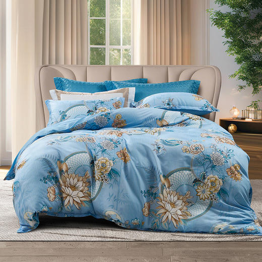 富安娜（FUANNA）磨毛四件套- 碧波微漾203*229cm 商品图2