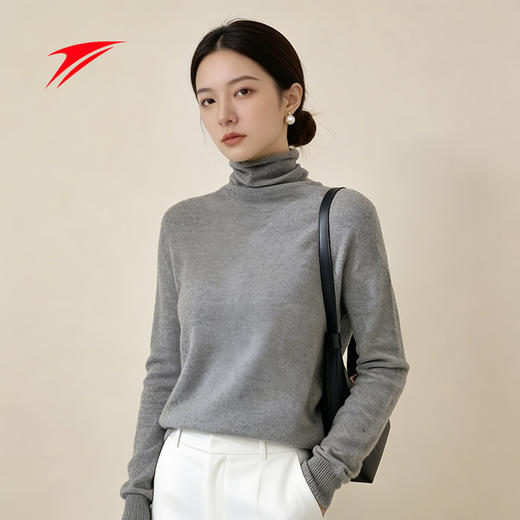 金莱克 2025年冬内搭打底纯色百搭半高领＆堆堆领100%绵羊毛衫 商品图7