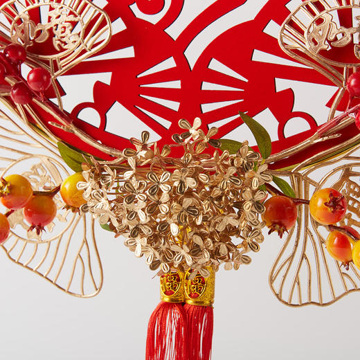 新年春节装饰挂件教室布置红果圆福中国结醒狮挂饰 商品图4