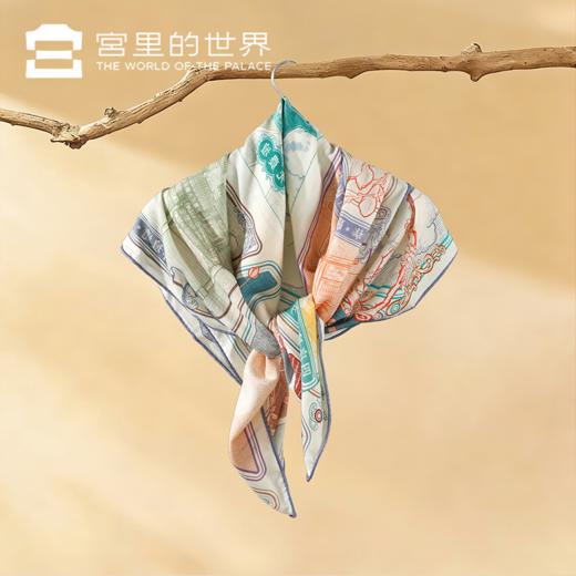 【故宫正品丝巾礼盒】2026马年新年羊绒羊毛方丝巾宫里的世界宫阙云间春节礼品 商品图0