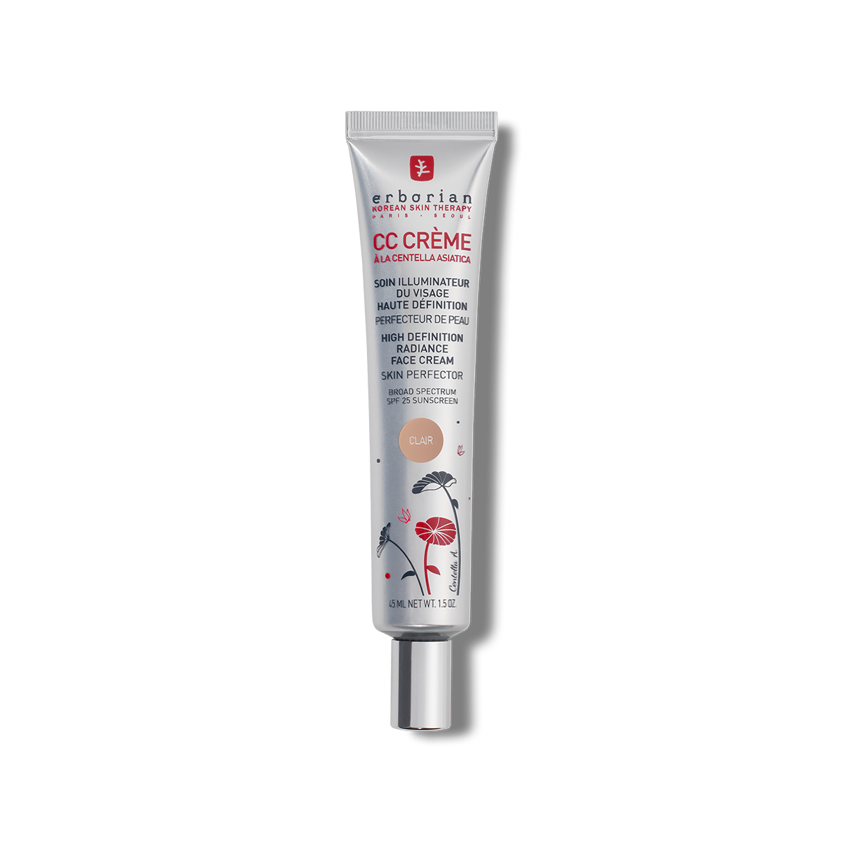 艾博妍积雪草修护CC霜15/45ml 轻盈提亮遮瑕