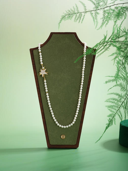 子佩集【星辰献瑞】珍珠项链【XXXL009】4mm珠磁吸扣五角星镀金2512 商品图1