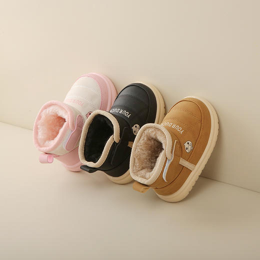 YOUR .DUCK小黄鸭儿童雪地靴冬季防滑加绒女童棉鞋男童雪地棉防水宝宝保暖靴子21-35 商品图0