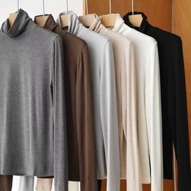 直发 保暖高领 莫代尔腈纶山羊绒暖绒衣 合身版型打底衫