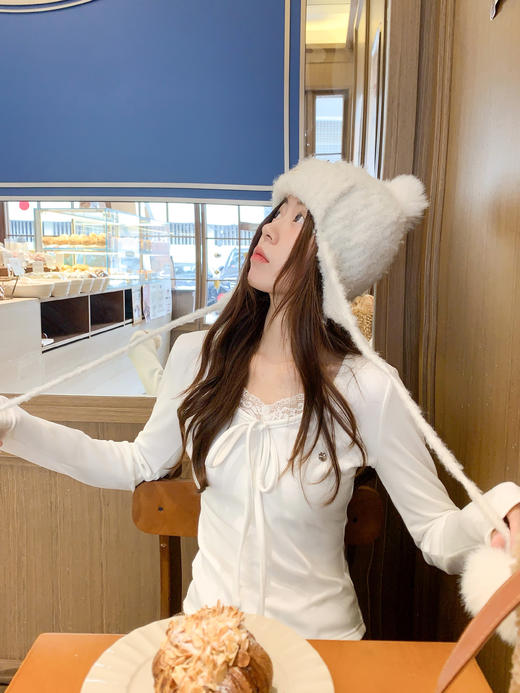 <曾小咸推荐>现货秒杀 ！微信超特价！v领蕾丝边打底衫 日常119.99 立减50 秒杀69.99！！ 商品图12