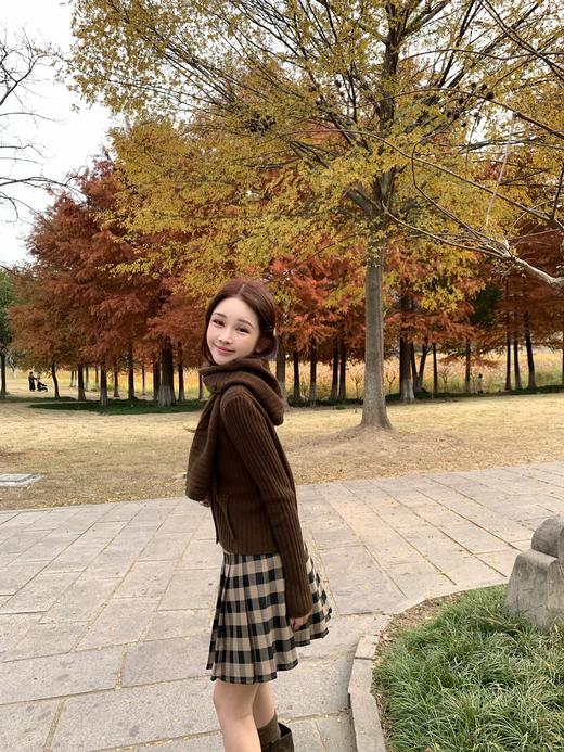 Read Nameless /全羊毛咖啡色毛衣配披肩 商品图8